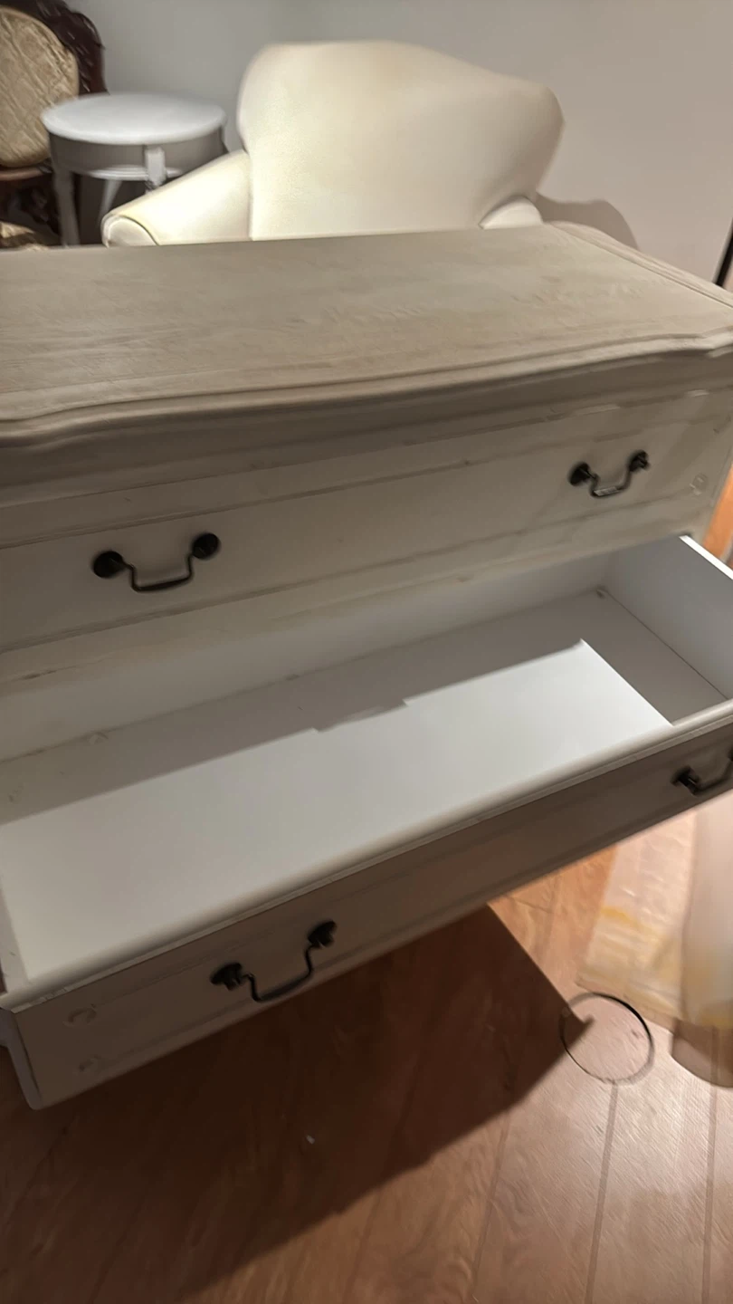 White 3-Drawer Dresser - photo 3