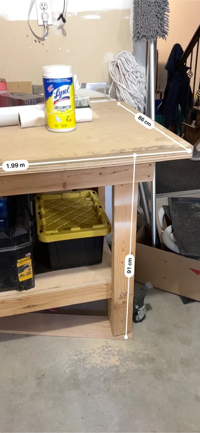 Workbench with Casters - 1.99m x 86cm image indicator(3)