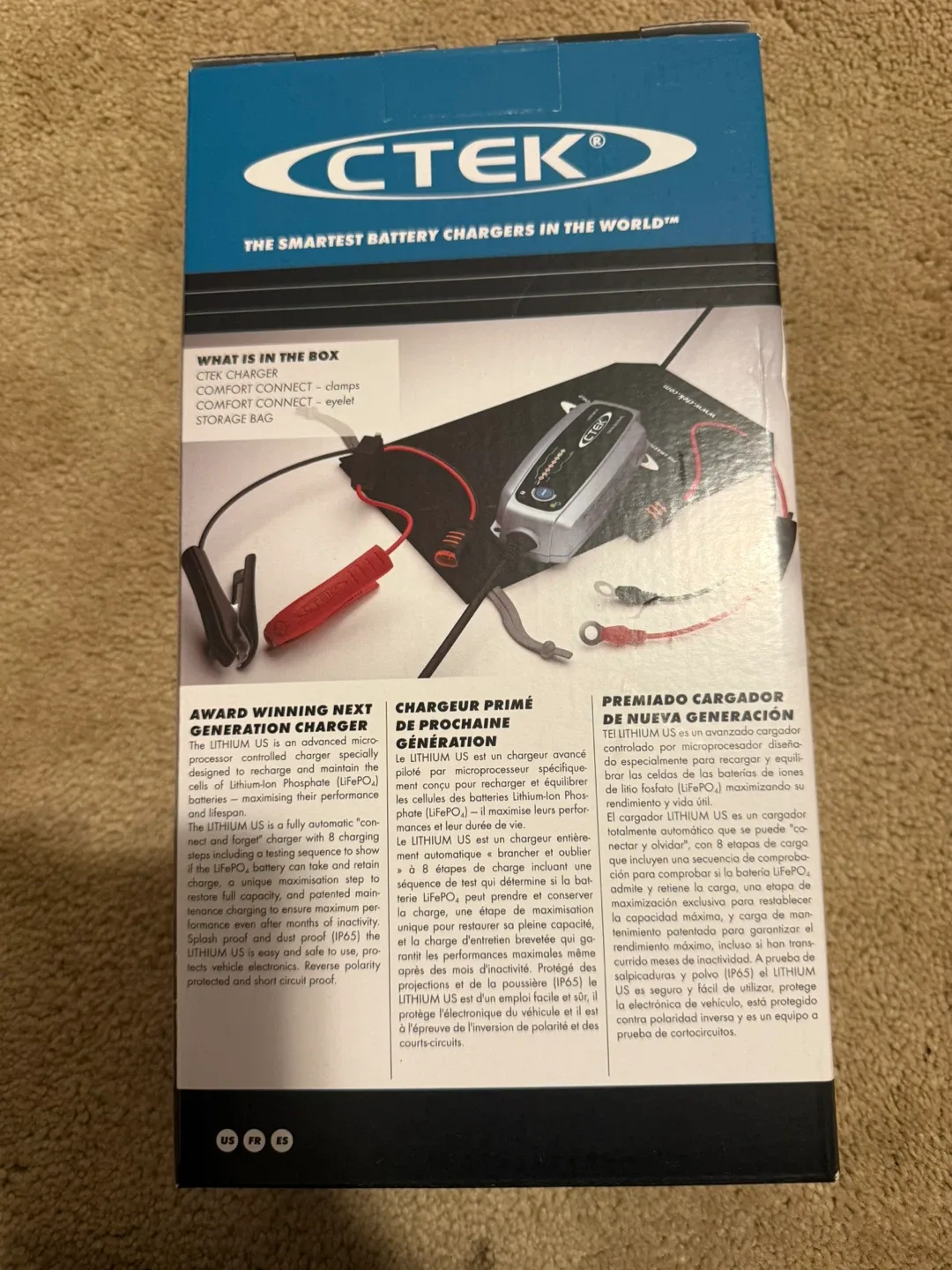 CTEK Lithium US 12V/4.3A Battery Charger - New in Box image indicator(2)