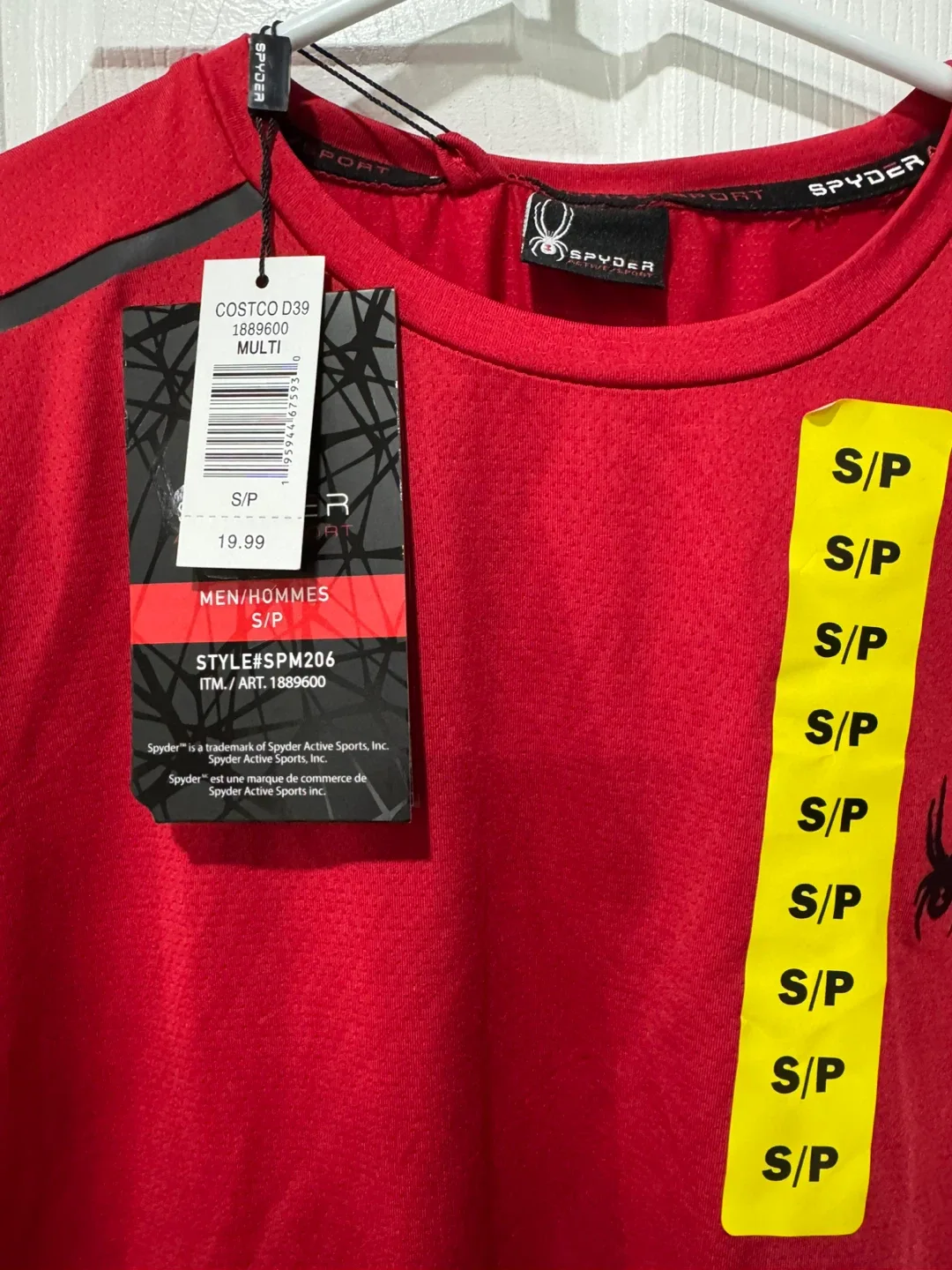 SPYDER MENS TSHIRT SIZE SMALL NEW WITH TAG RED image indicator(2)