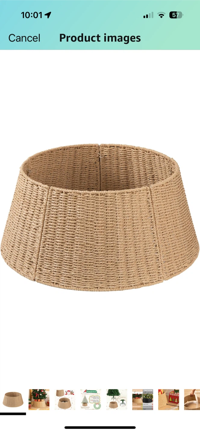 New Large Natural Woven Christmas Tree Collar - photo 4