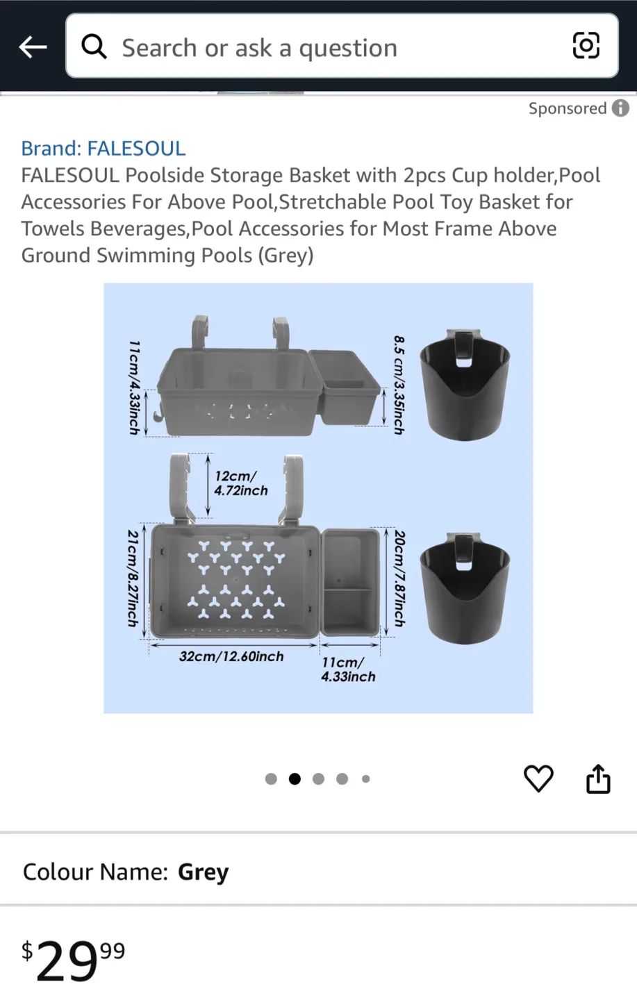 Brand new 2 sets Poolside Storage Basket image indicator(2)