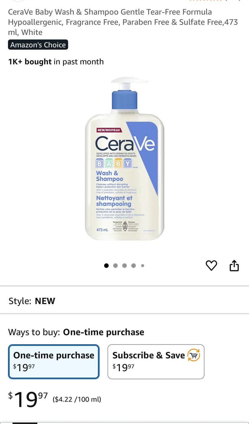 CeraVe Baby Wash & Shampoo - 473 ml image indicator(4)