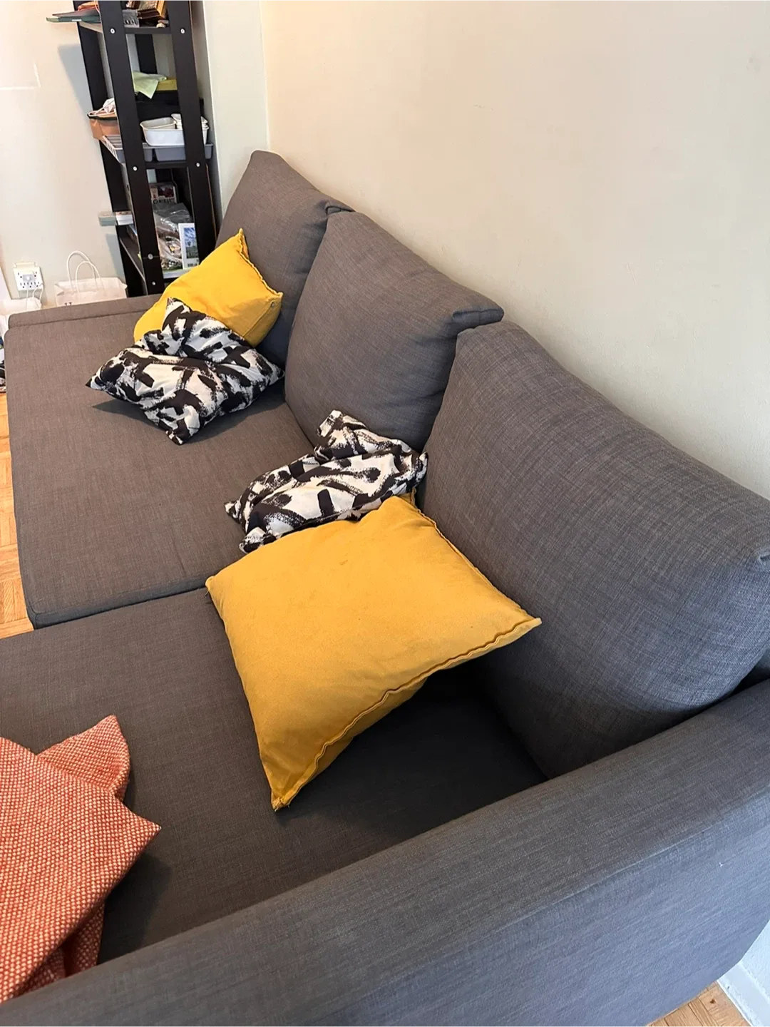 MOVING OUT SALE IKEA FRIHETEN Grey Sectional Sofa image indicator(3)