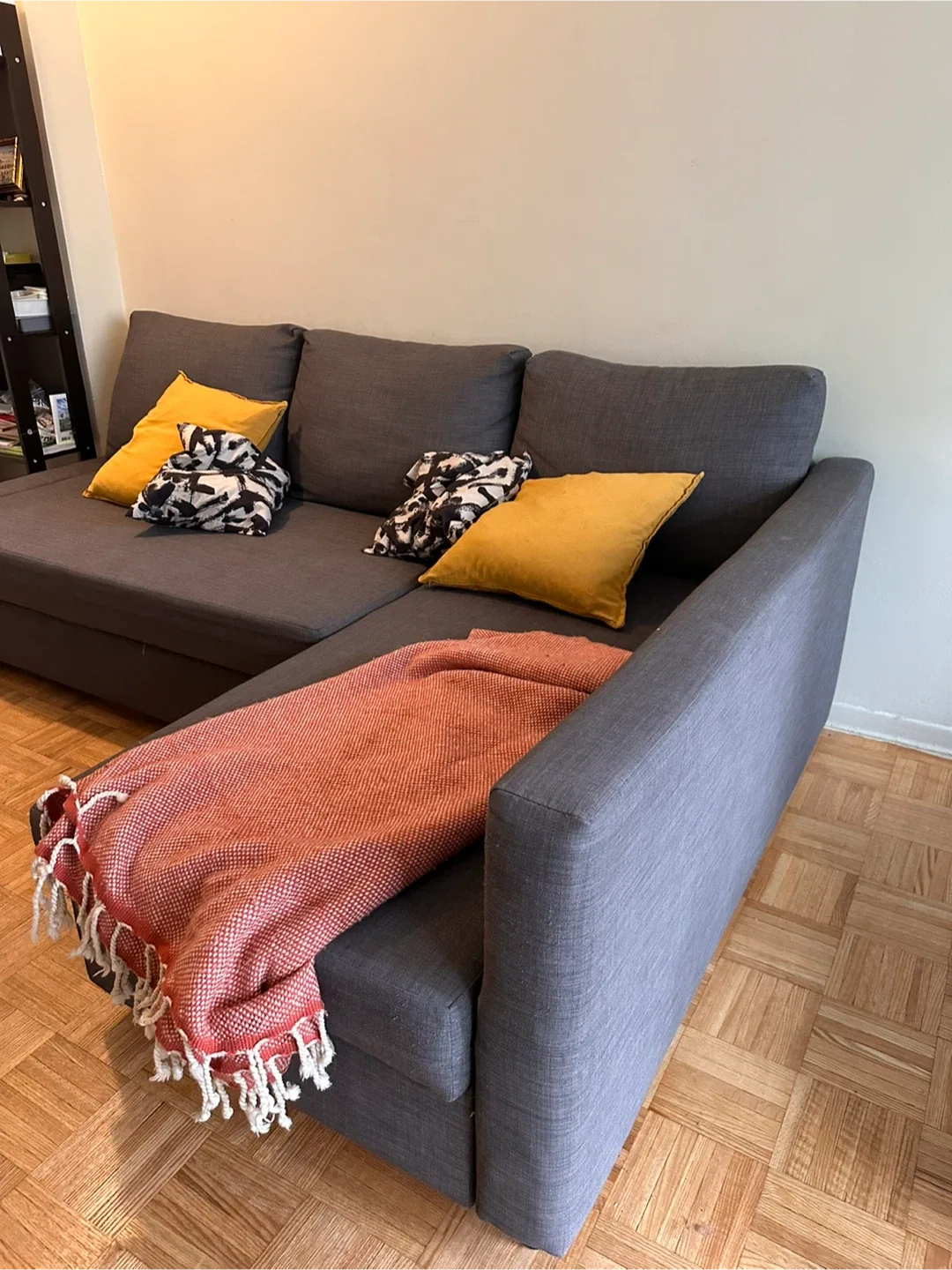 MOVING OUT SALE IKEA FRIHETEN Grey Sectional Sofa image indicator(2)