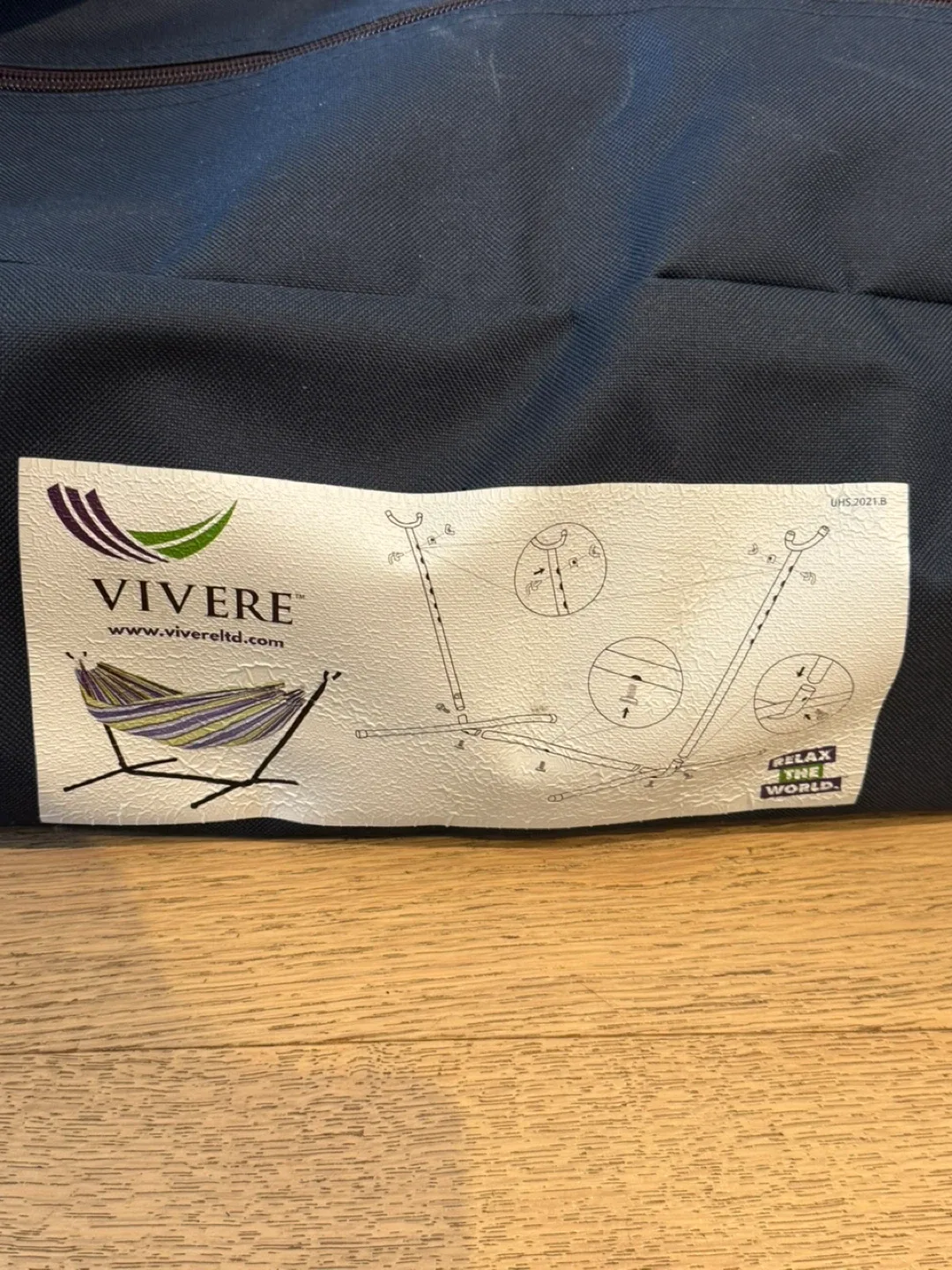 Vivere Double Cotton Hammock with Steel Stand & Carry Bag image indicator(4)
