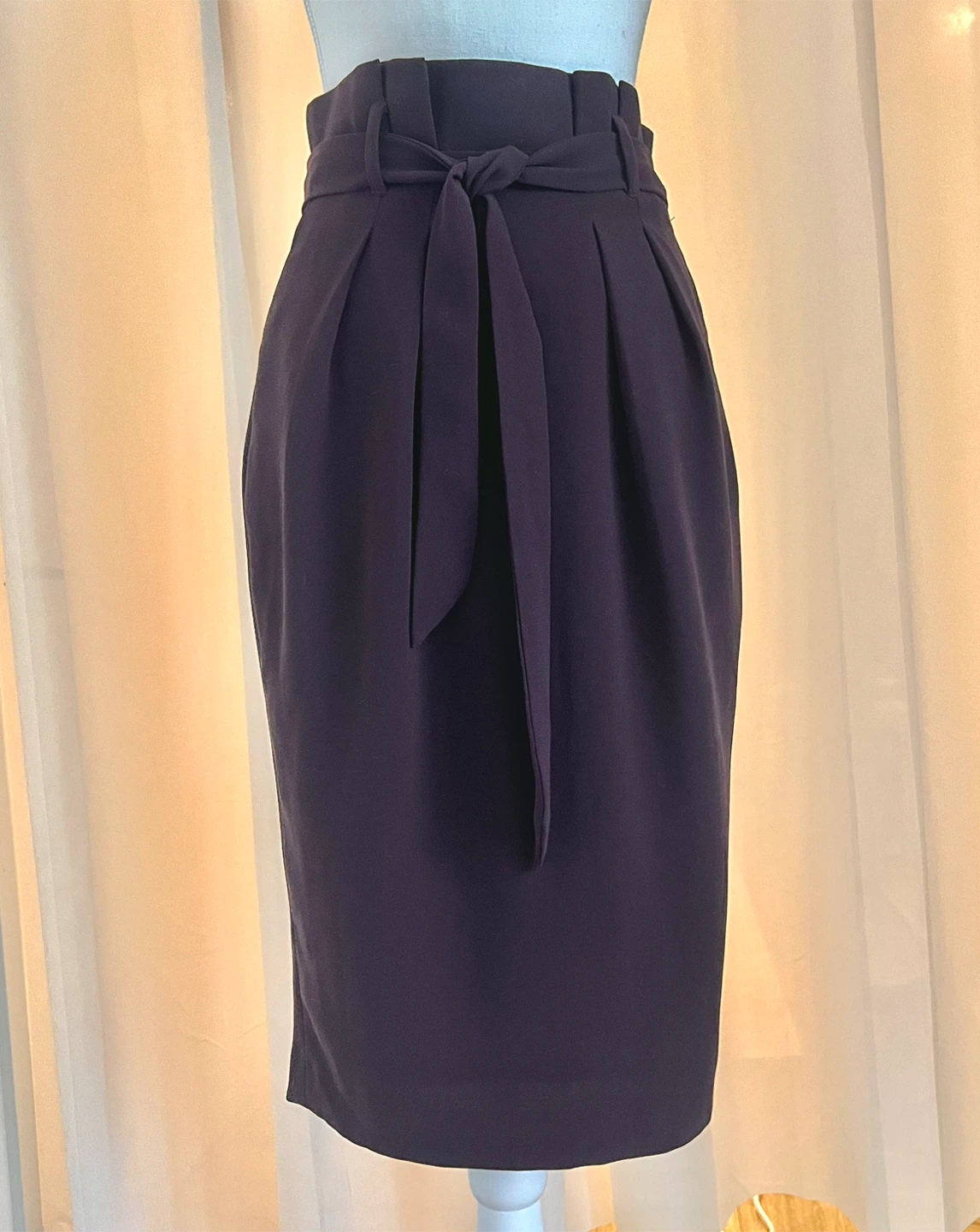 RW&CO. Purple Belted Pencil Skirt - Size 2