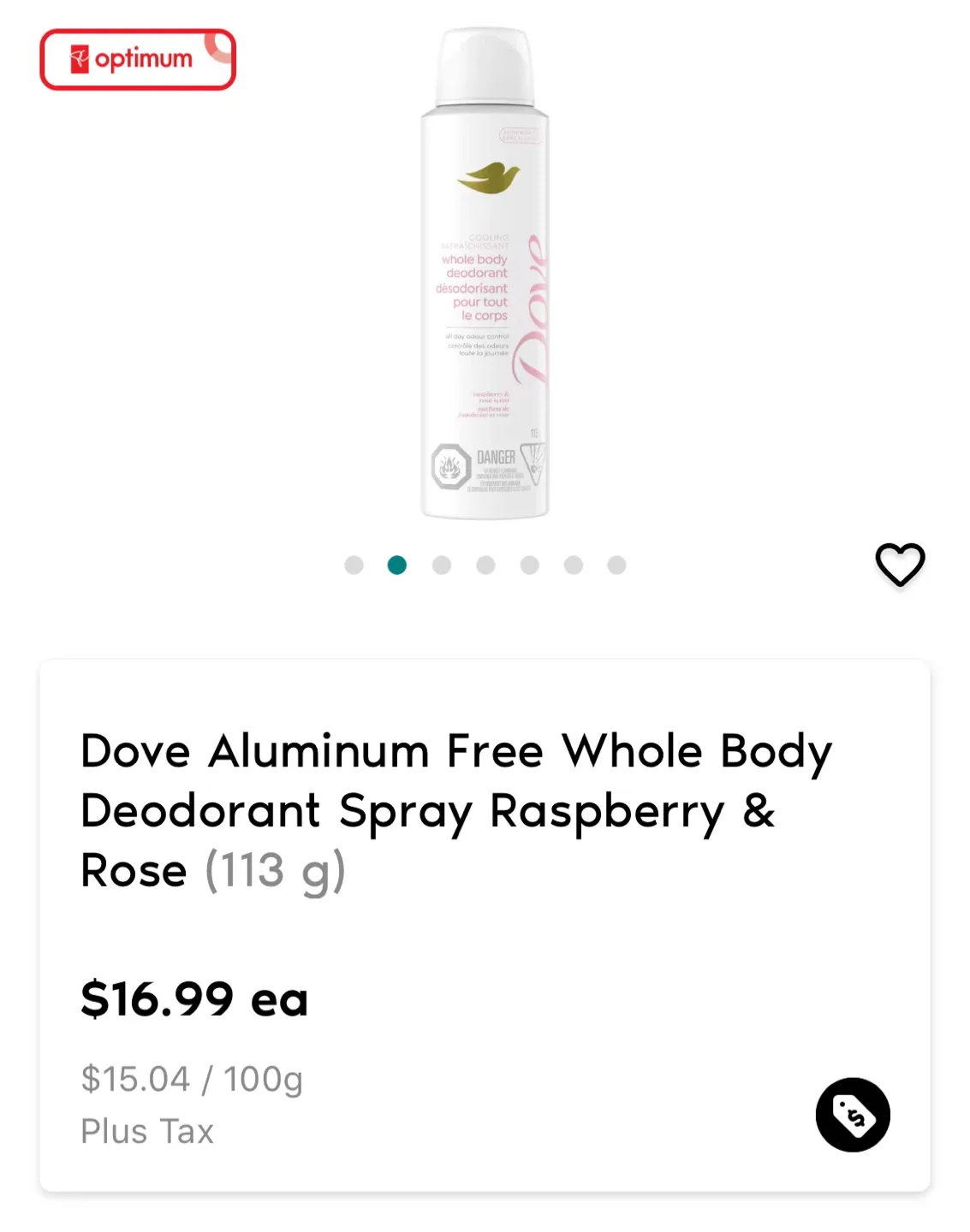 Dove Aluminum Free Whole Body Deodorant Spray image indicator(2)