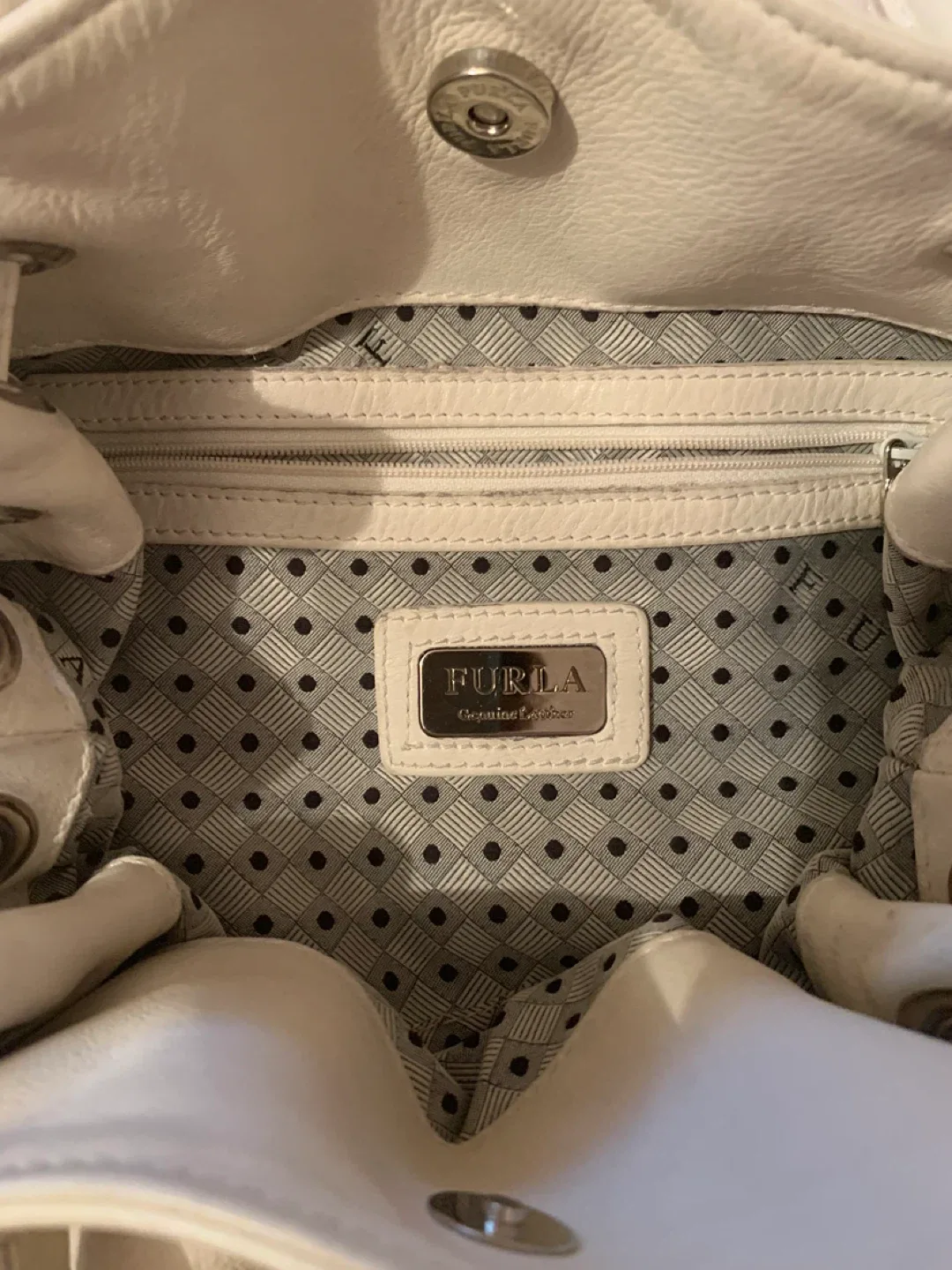 Furla Cream Leather  Shoulder Bag image indicator(6)