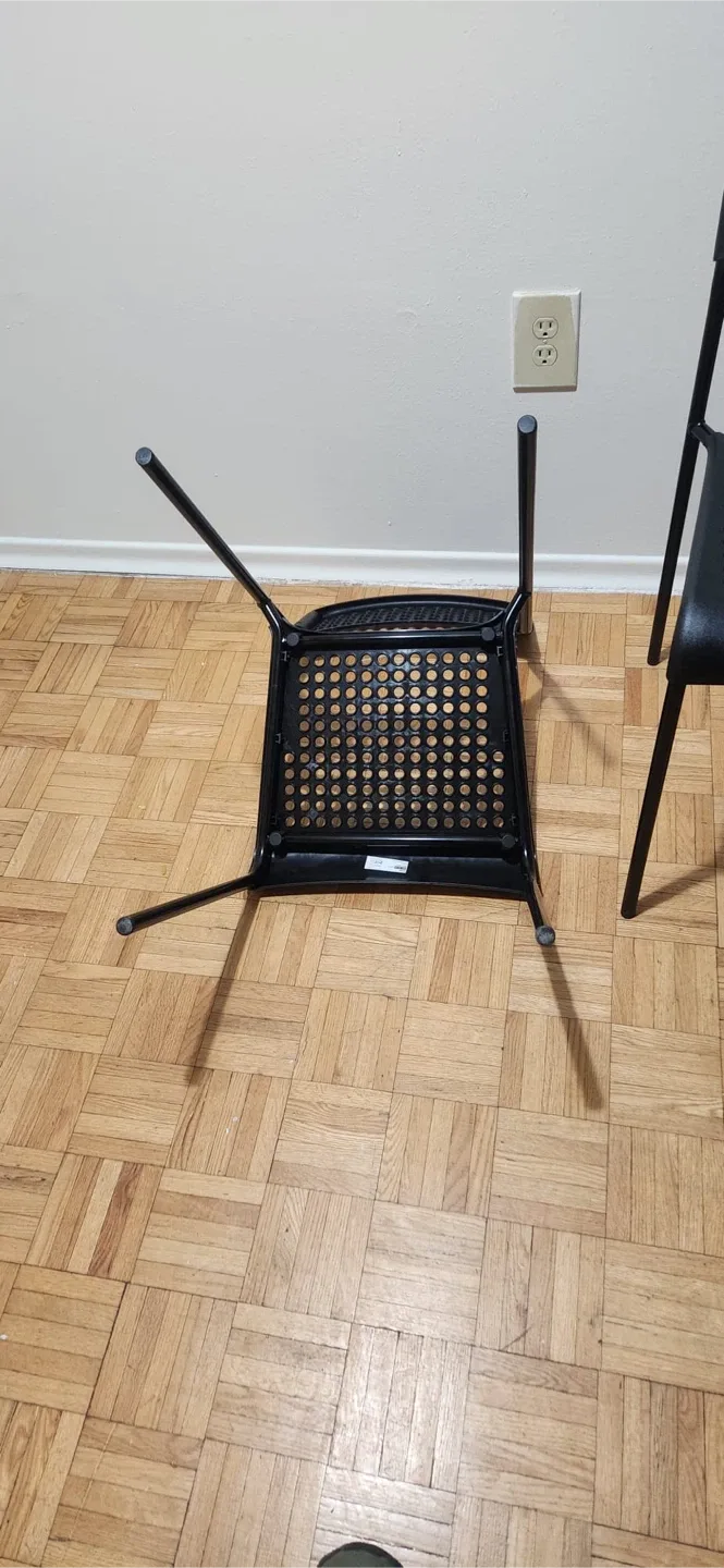 IKEA black metal chairs (Set of 2 $25) image indicator(2)