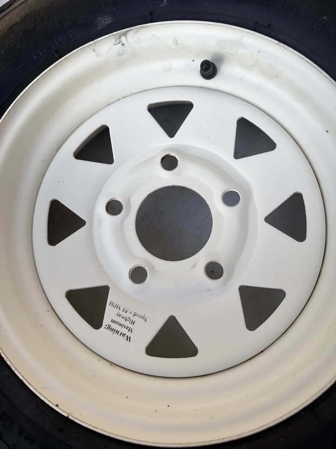 5.30-12 Trailer Tire with White Wheel image indicator(6)