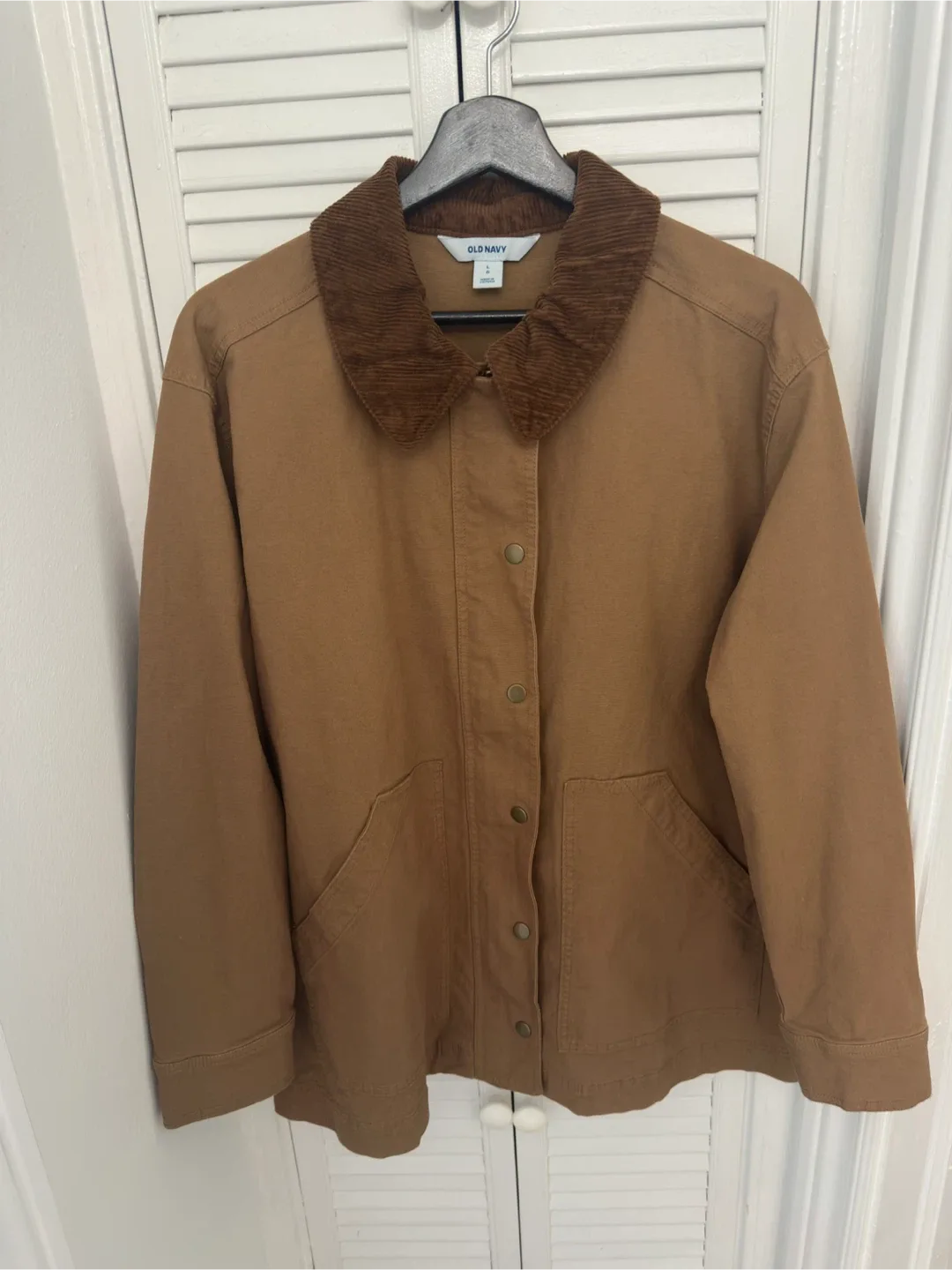 New Brown Corduroy Collar Jacket - Size L thumbnail