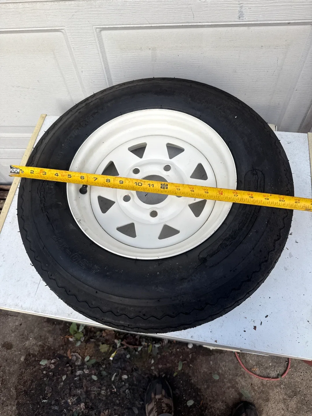 5.30-12 Trailer Tire with White Wheel image indicator(10)