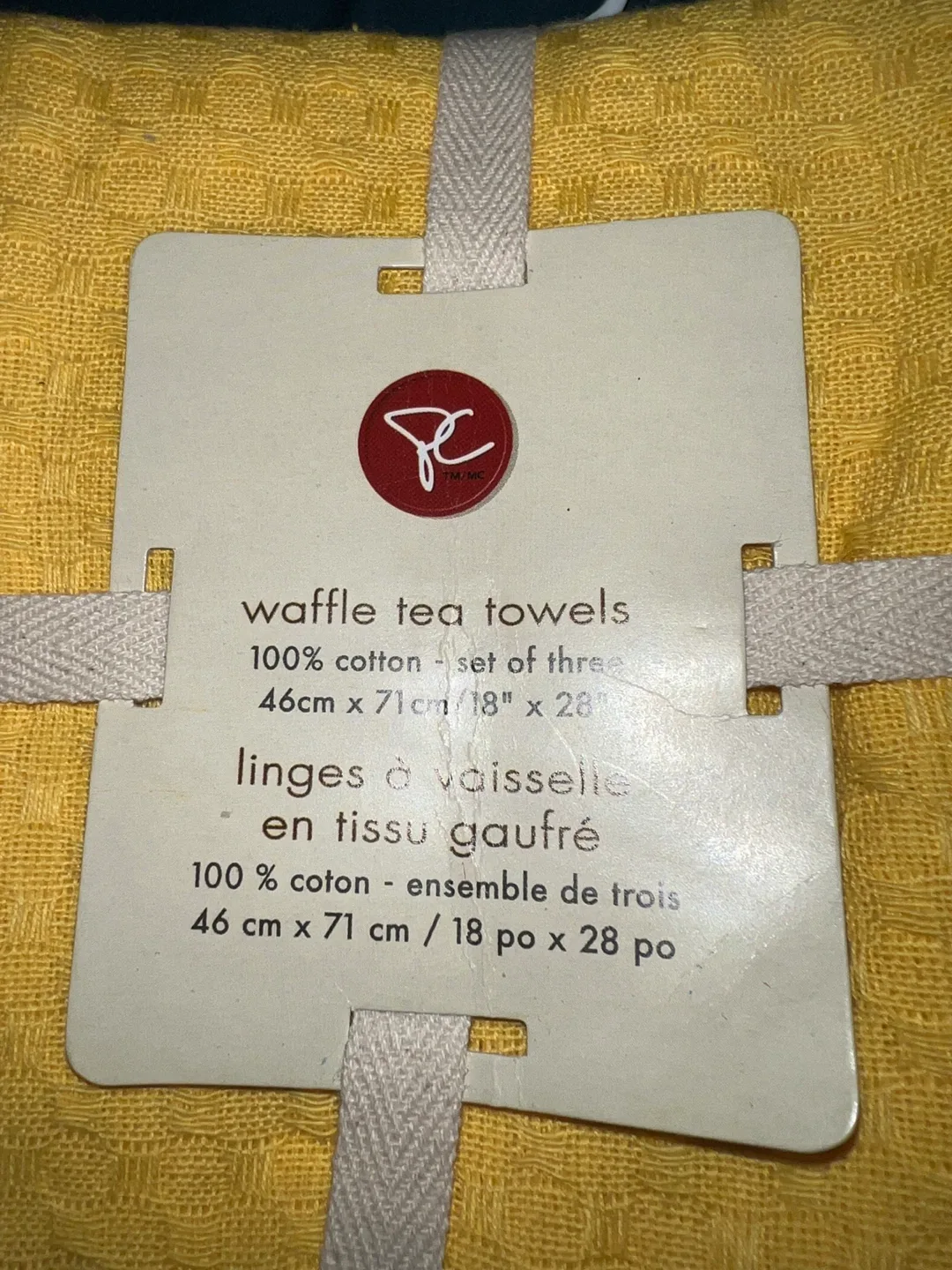 PC Home Waffle Tea Towels - Set of 3 🥕 image indicator(4)