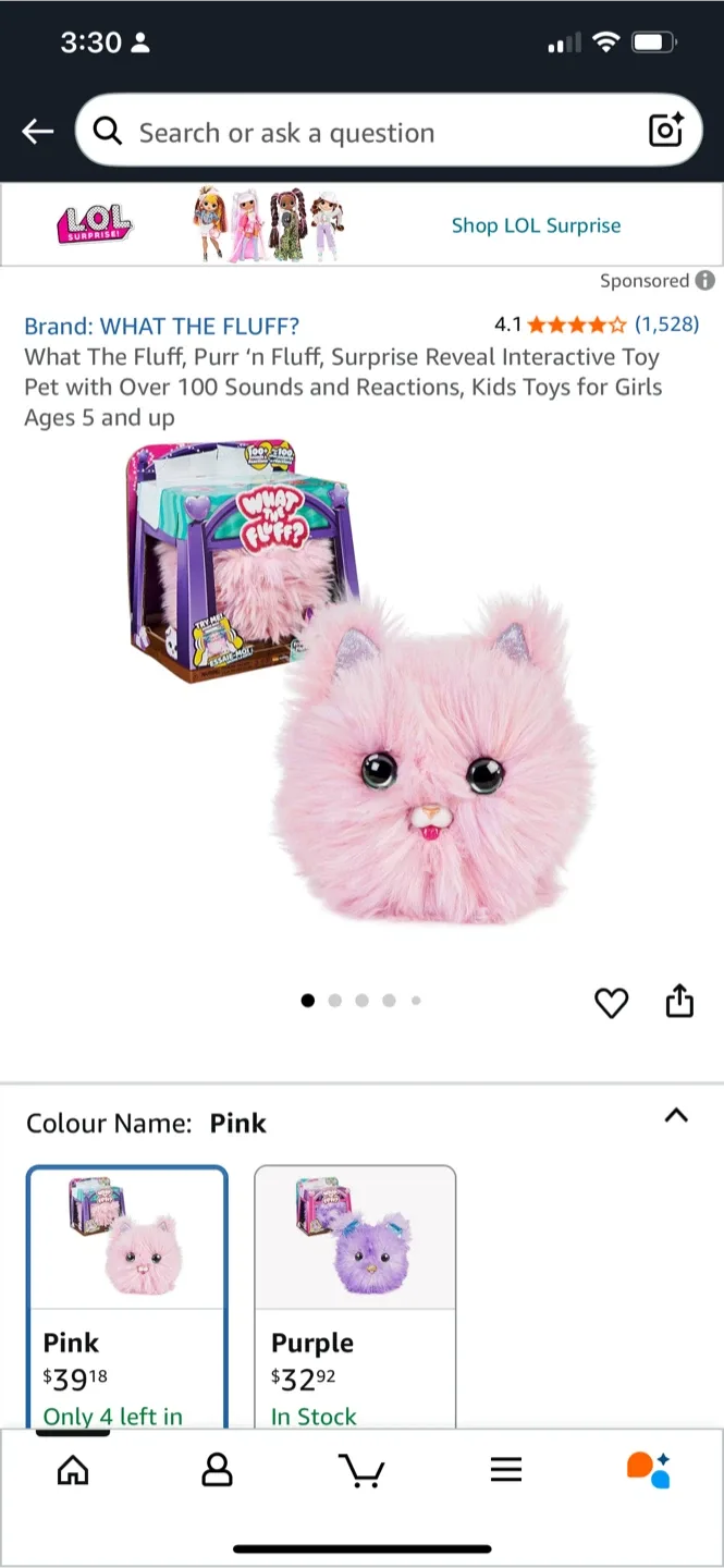 What The Fluff? Purr 'n Fluff Interactive Toy image indicator(5)