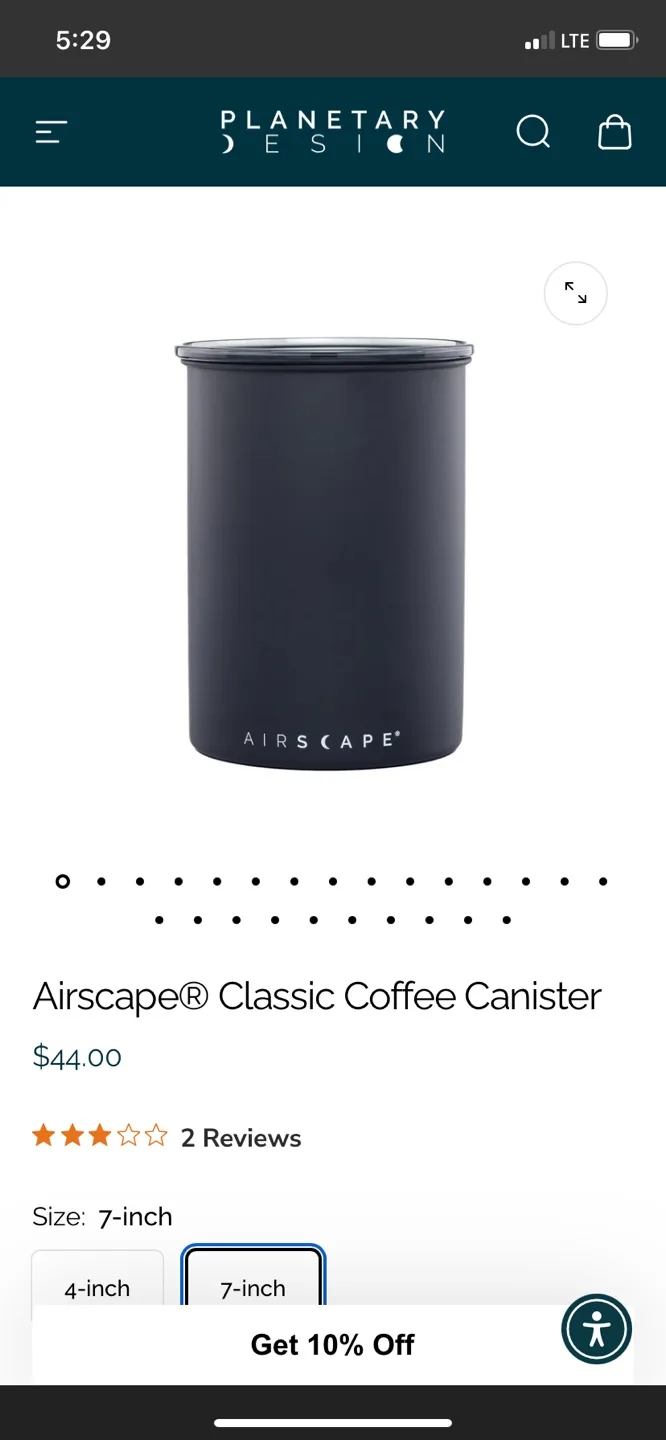 Airscape coffee bean storage canister image indicator(5)