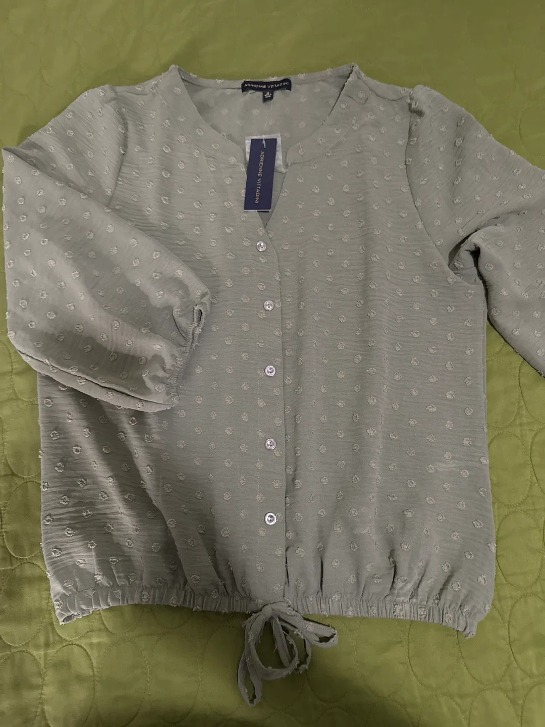 Adrienne Vittadini Button Down Top - New with Tags! thumbnail