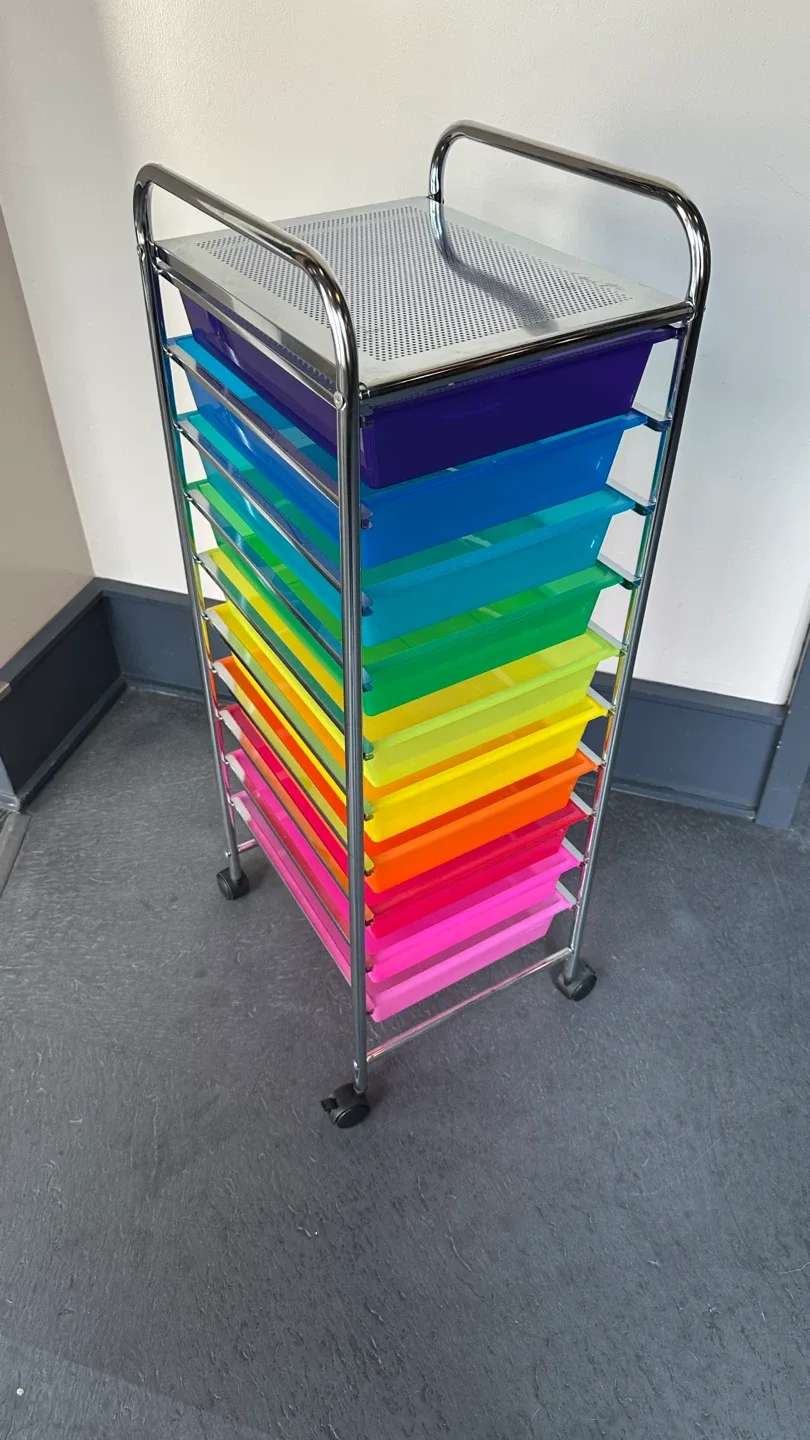 Rolling Cart with Multicoloured Drawers image indicator(2)