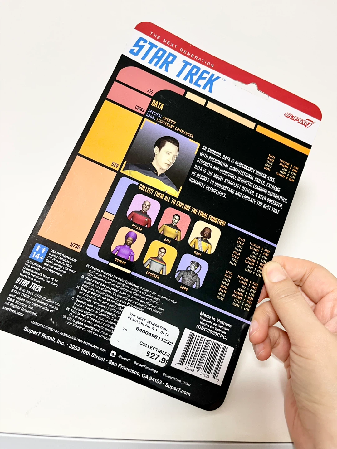 Star Trek TNG Data ReAction Figure - photo 2