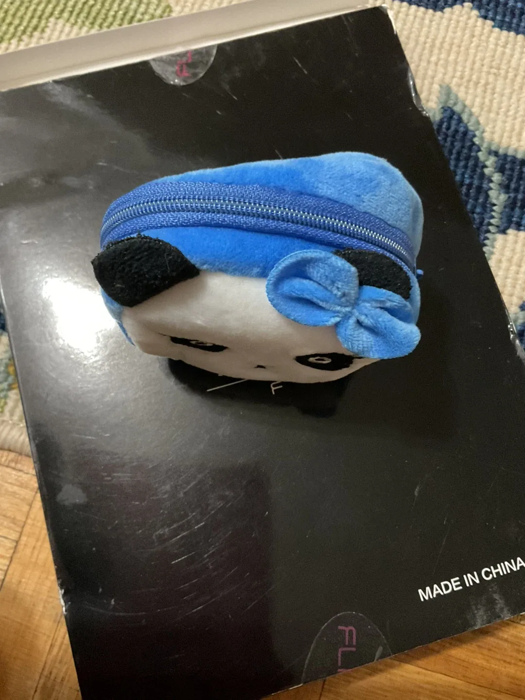 Panda Plush Coin Purse - Blue & White thumbnail