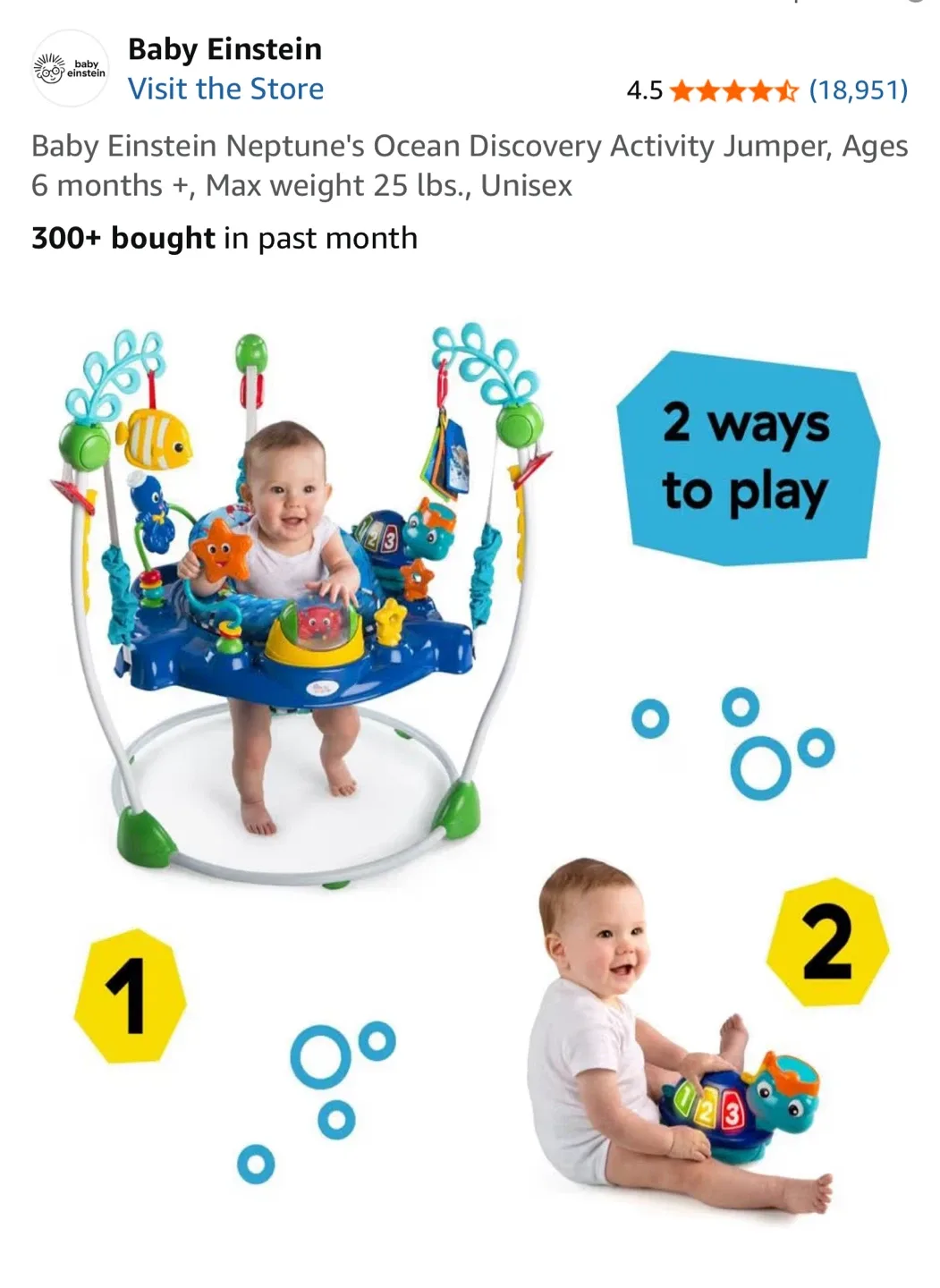 Baby Einstein Neptune's Ocean Discovery Activity Jumper image indicator(4)
