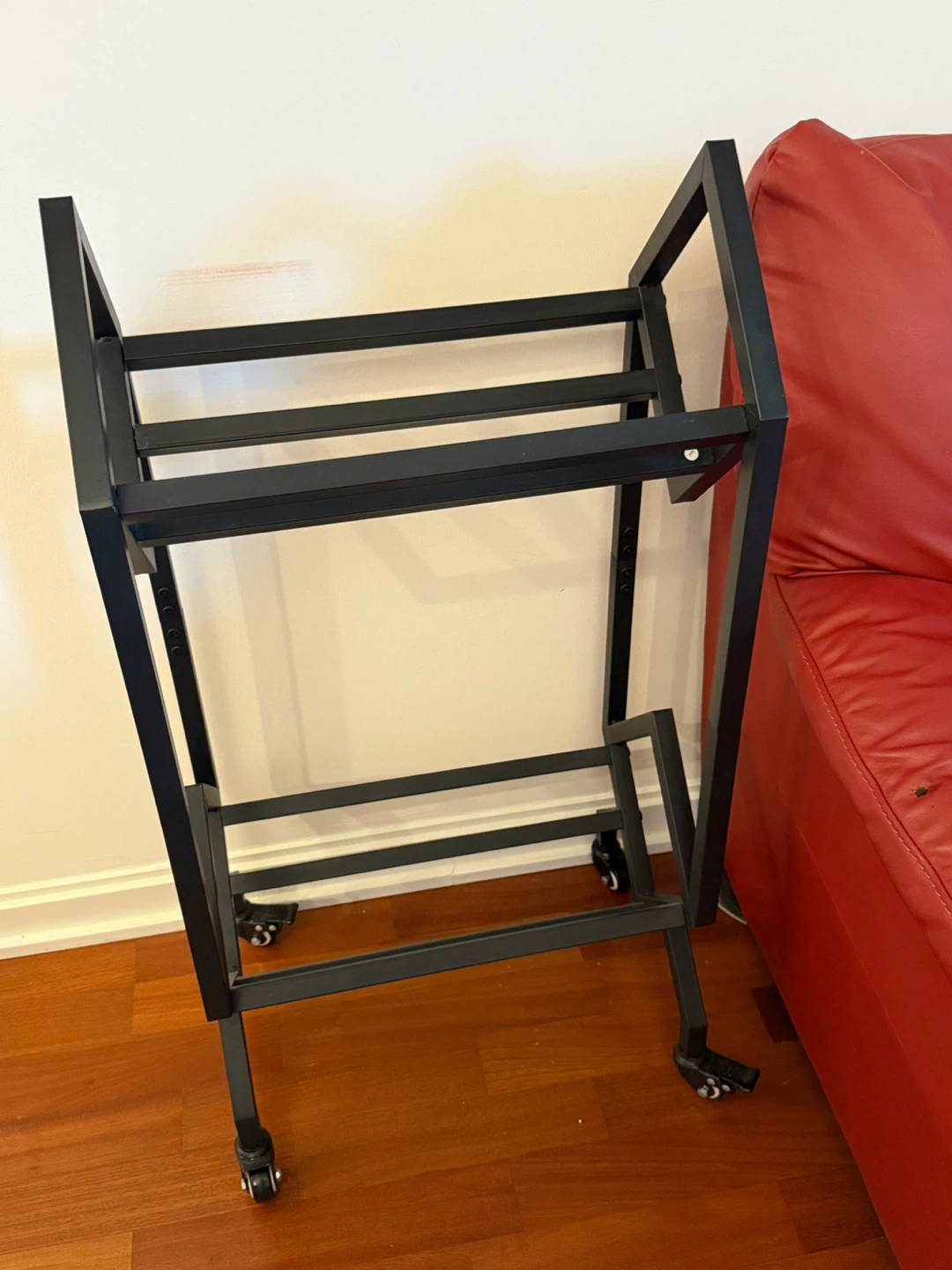 Black Bookshelf Book Rack with Wheels - photo 4