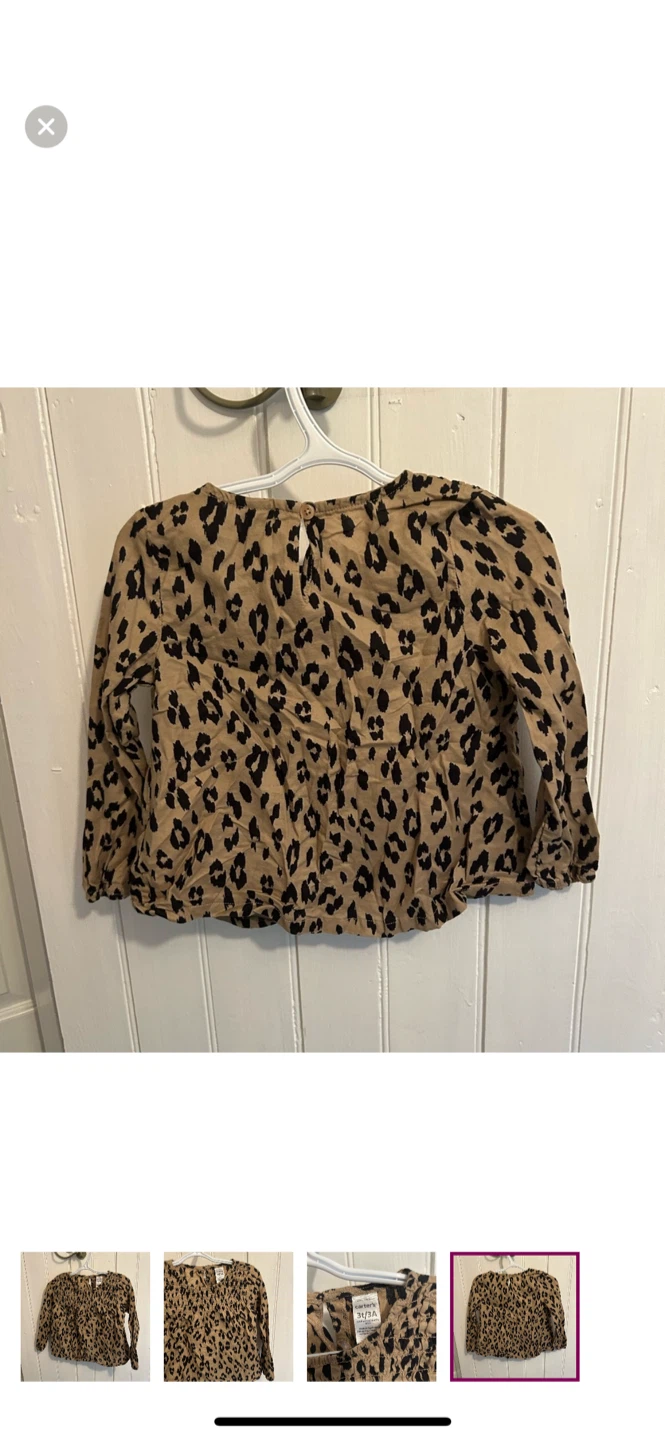 Carter's 3T/3A Leopard Print Long Sleeve Top - photo 4