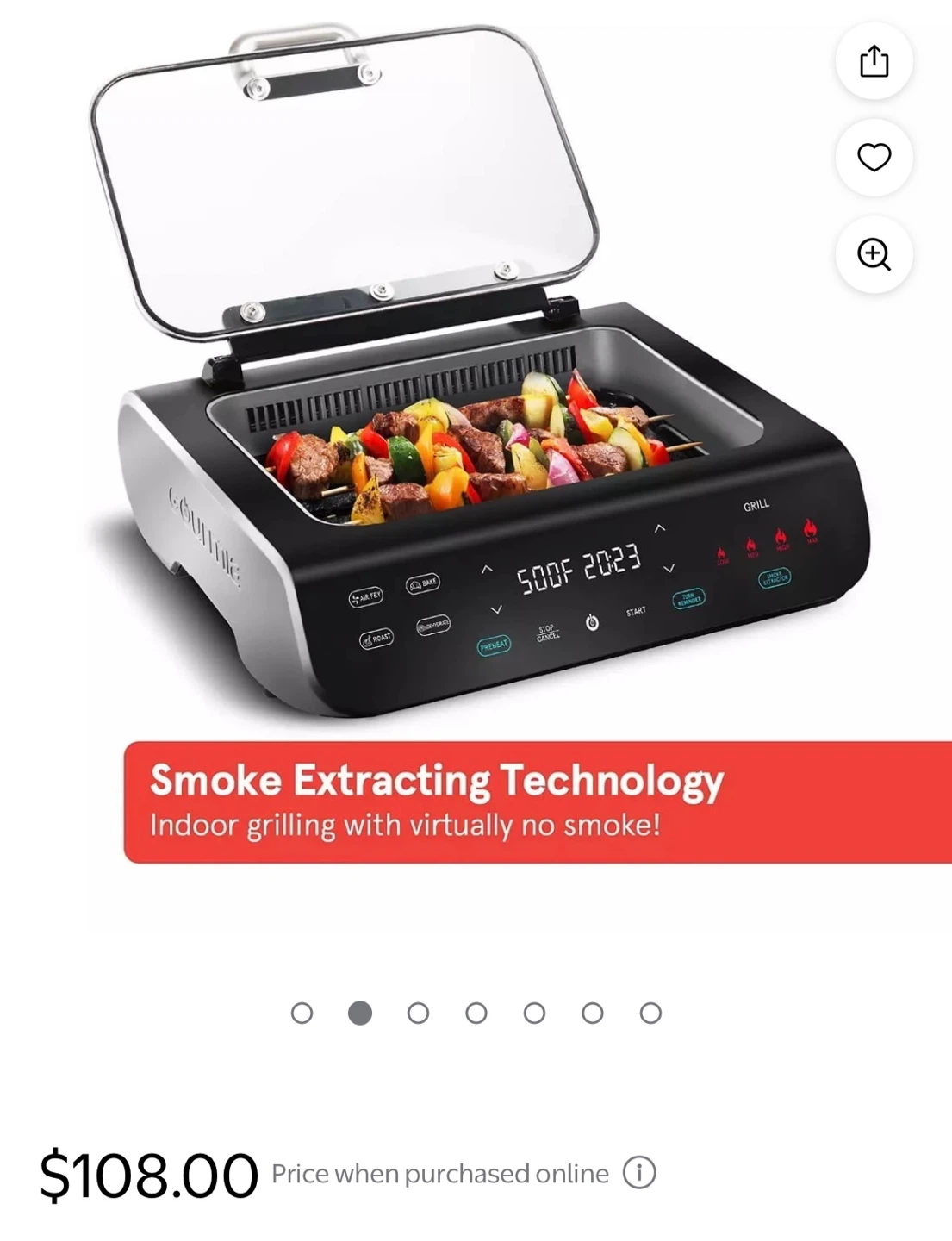 Gourmia Smokeless Indoor Grill