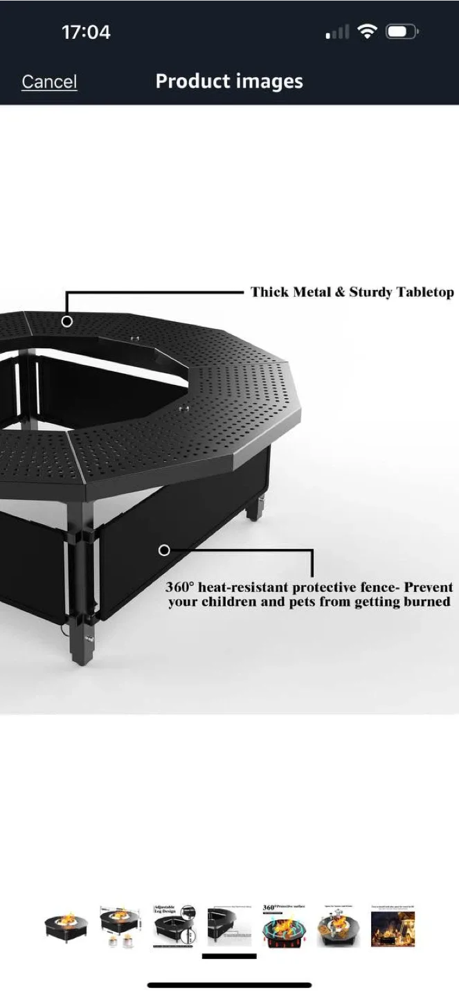 Lezbenz Fire Pit Surround Tabletop – Compatible with S image indicator(5)