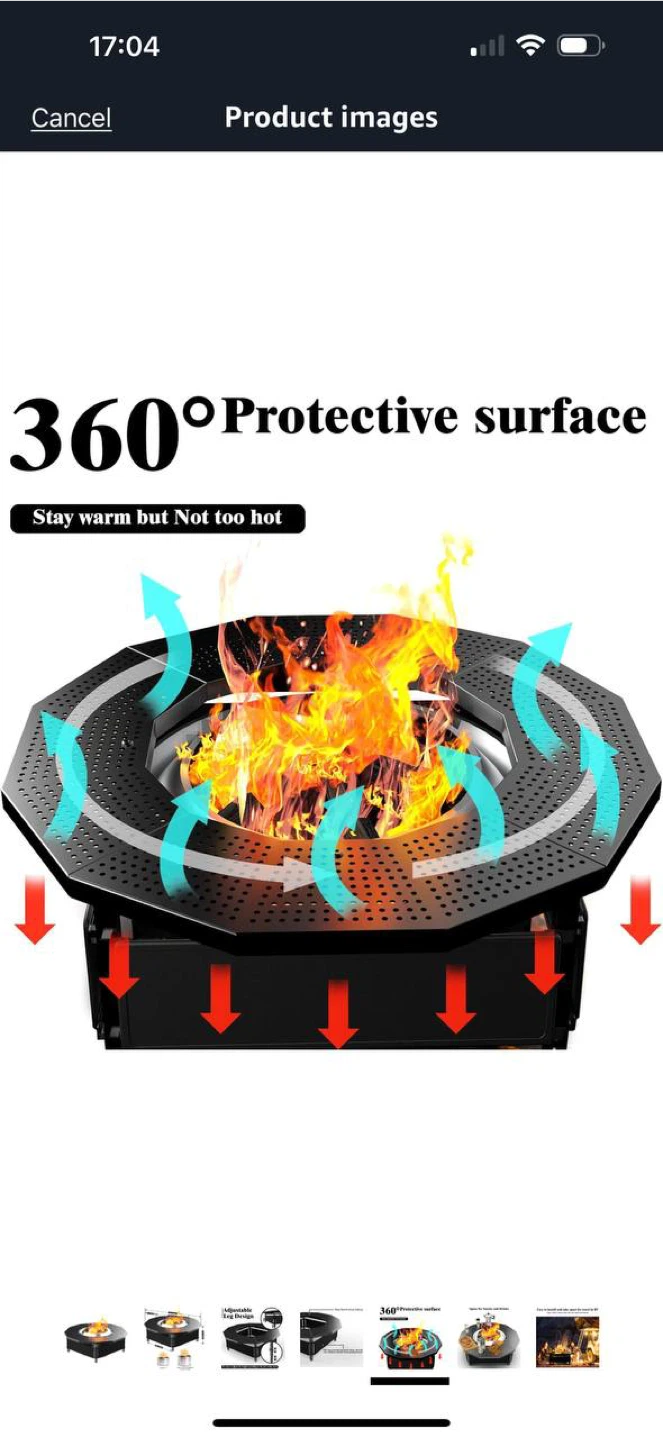 Lezbenz Fire Pit Surround Tabletop – Compatible with S - photo 3
