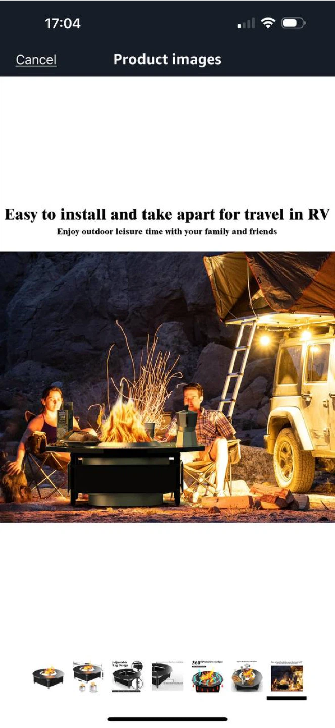 Lezbenz Fire Pit Surround Tabletop – Compatible with S - photo 4