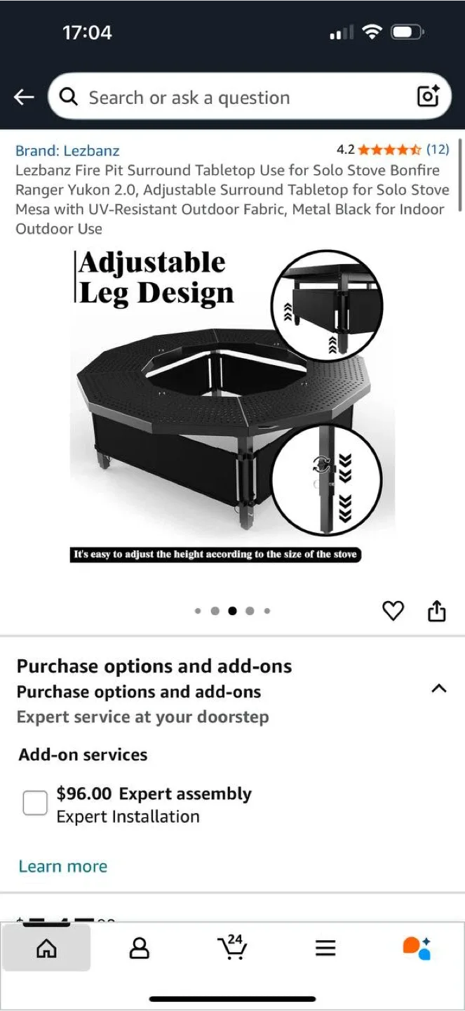 Lezbenz Fire Pit Surround Tabletop – Compatible with S image indicator(7)