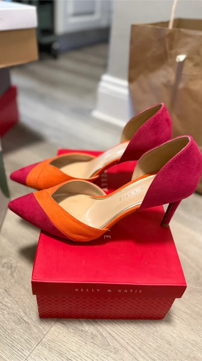 Kelly & Katie Heels - Size 8 - Pink & Orange image indicator(2)