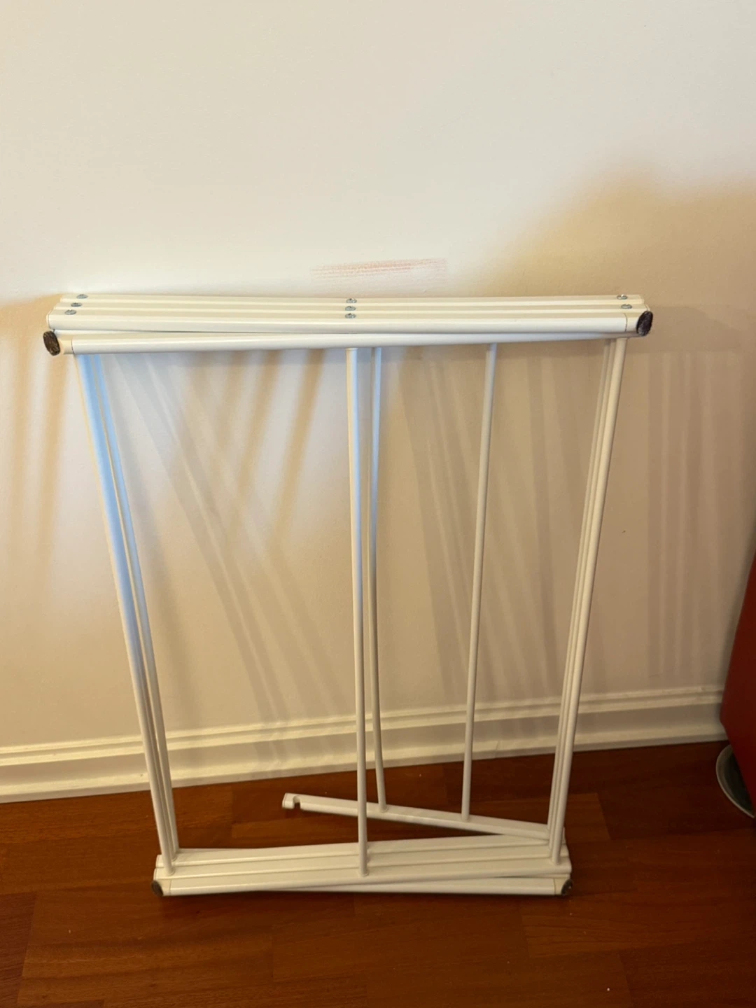 White Folding Clothes Drying Rack - photo 3