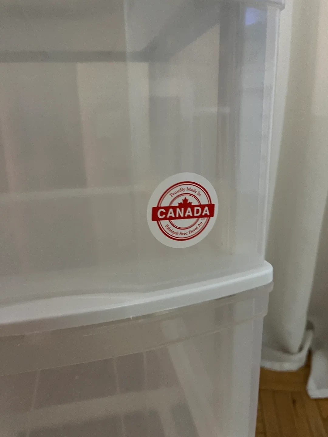 White 3-Drawer Plastic Storage Unit - Proudly Made in Canada image indicator(2)
