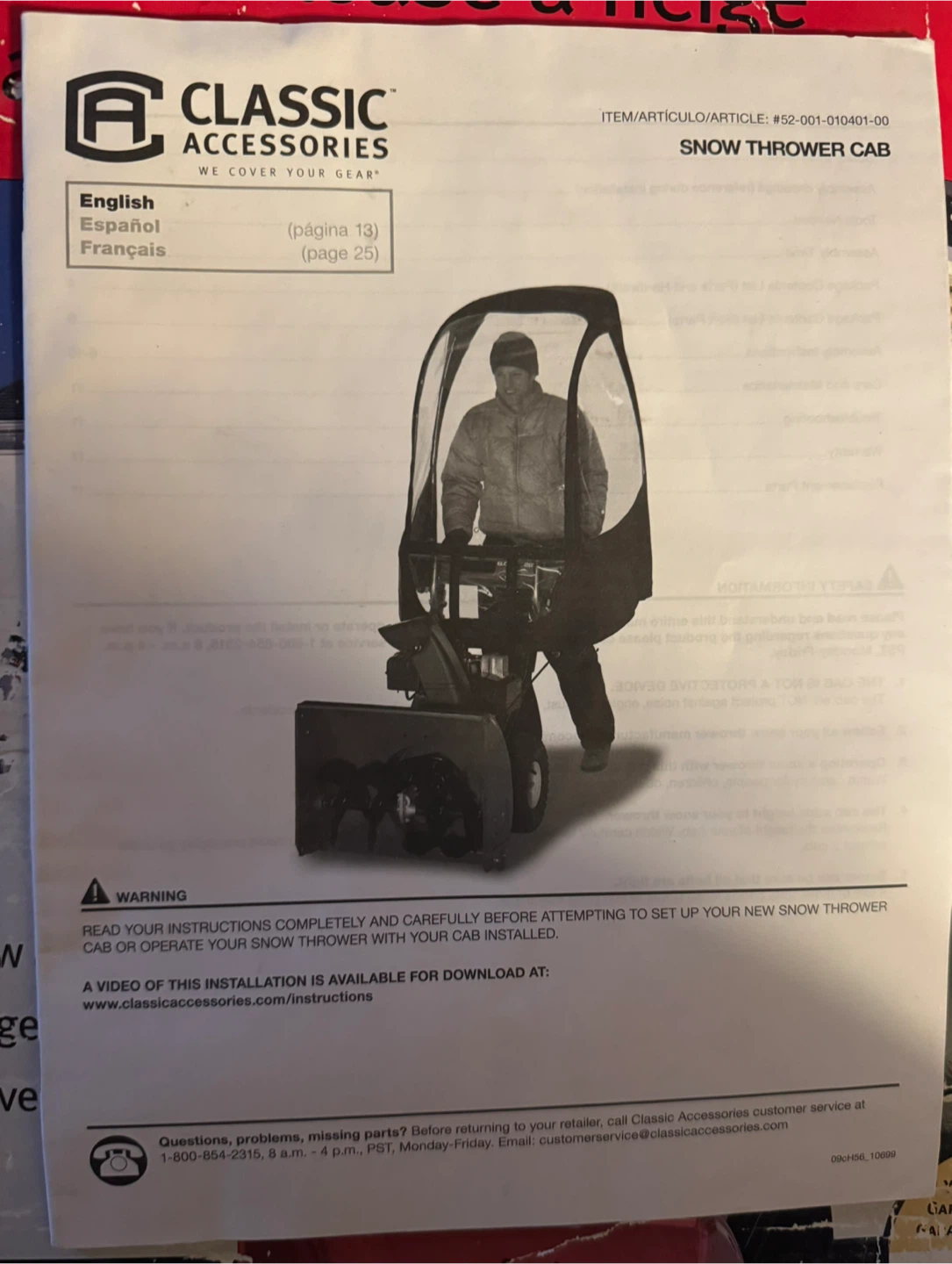 Classic Accessories Universal  Snow Thrower Cab - photo 2