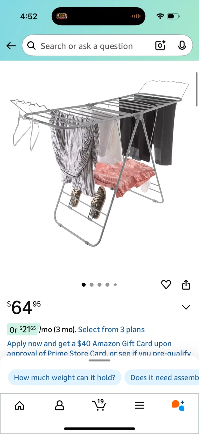 Folding Clothes Drying Rack - Great Condition! - photo 4