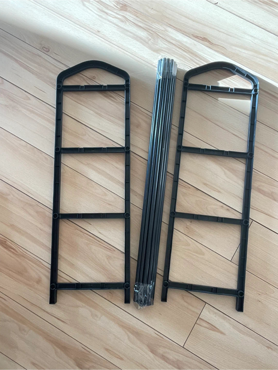 Black Metal 4-Tier Shoe Rack - photo 2