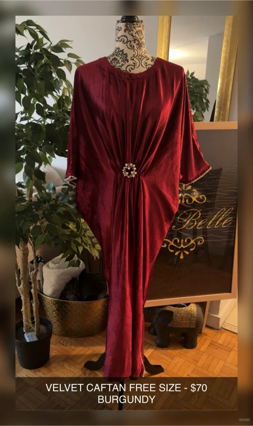 Velvet Caftan - Free Size image indicator(2)