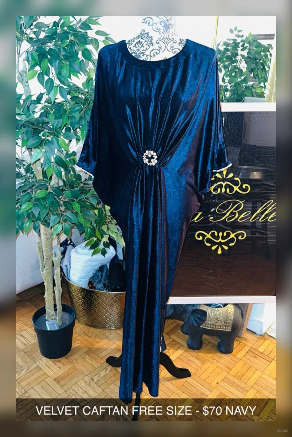 Velvet Caftan - Free Size image indicator(3)