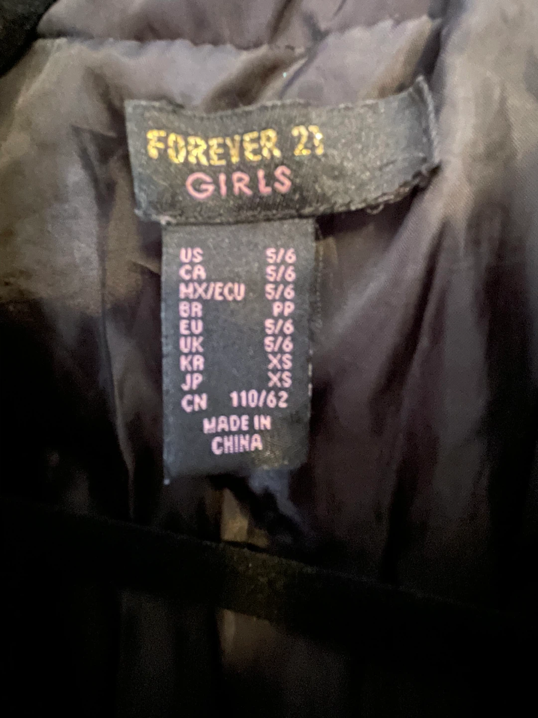 Girls Black Coat. Size 5/6 - photo 3