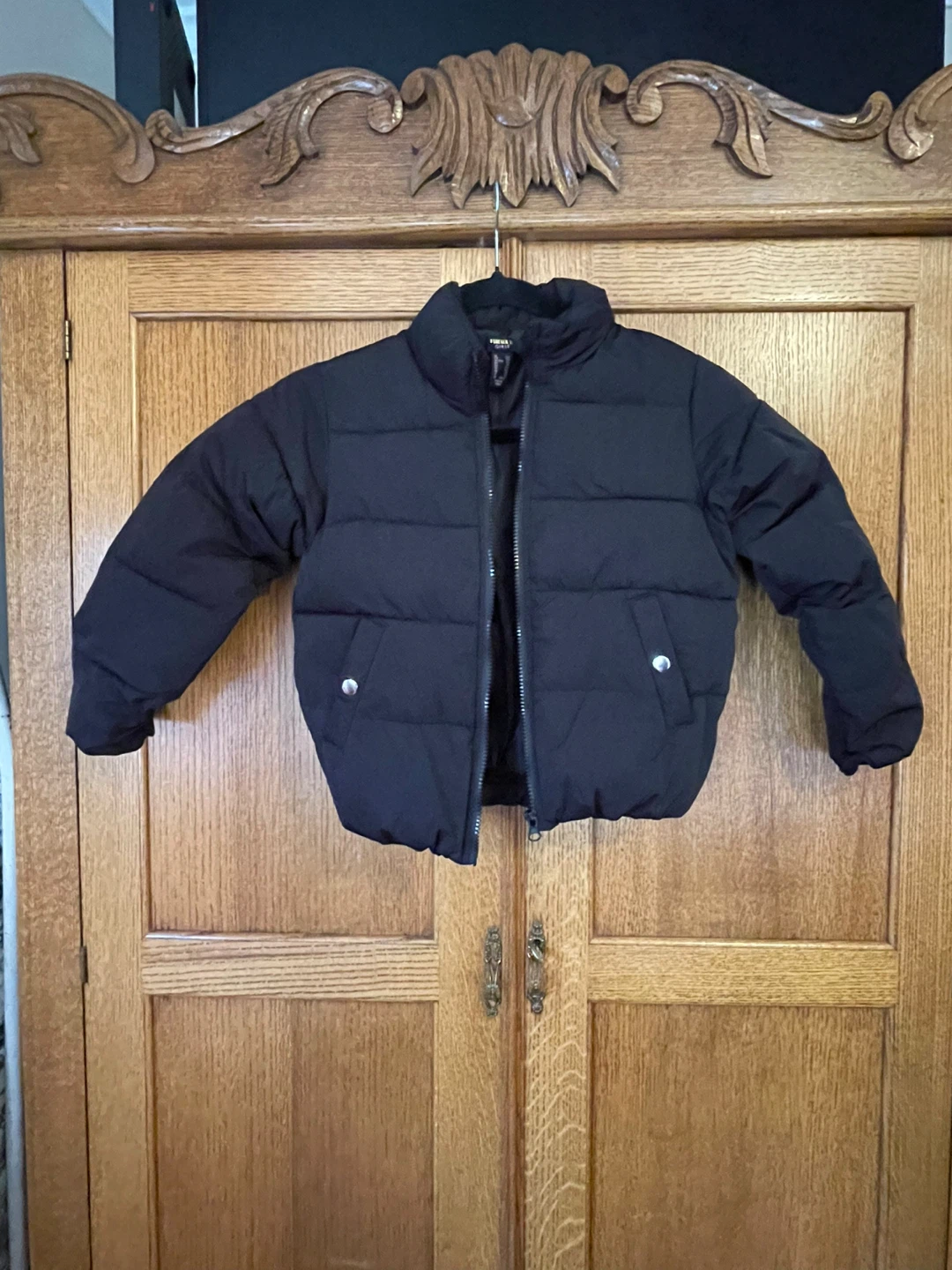 Girls Black Coat. Size 5/6