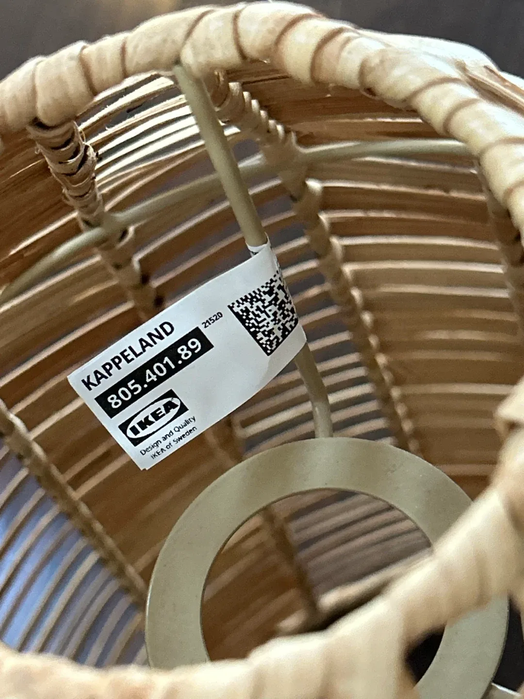 IKEA KAPPELAND Wicker Lamp Shade image indicator(4)