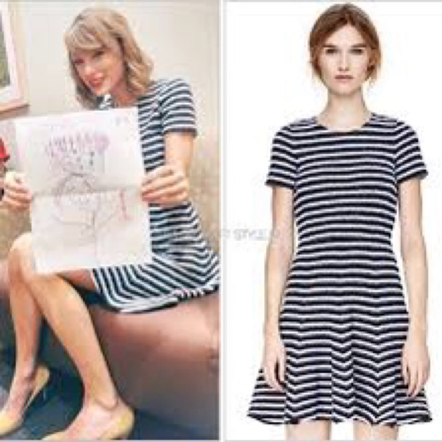 Theory Striped Knit Dress - Size 2 - photo 5