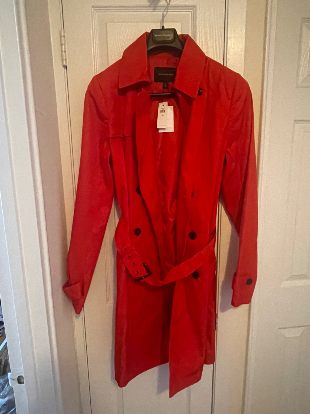 Banana Republic Red Trench Coat - Size L - photo 2