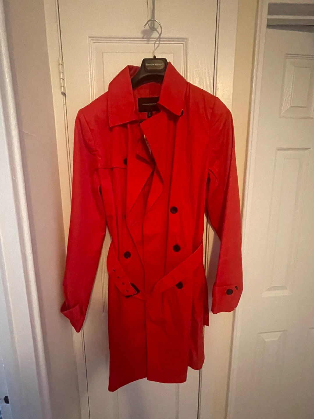 Banana Republic Red Trench Coat - Size L