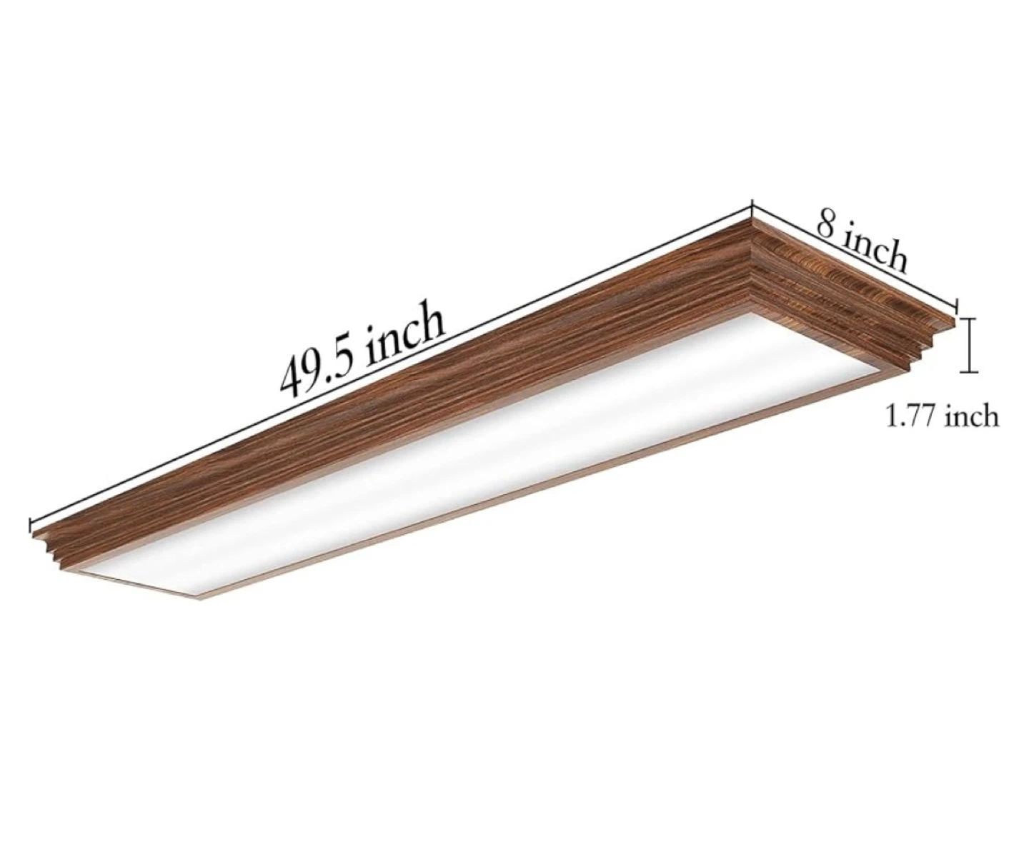 4FT LED Light Fixture with Wooden Frame