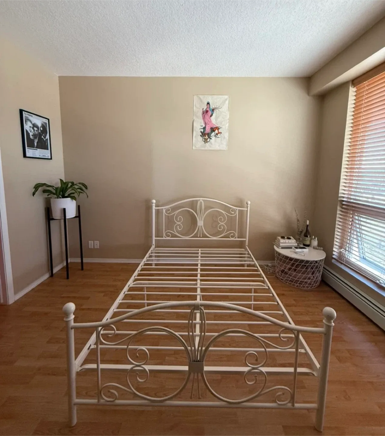 White Metal Bed Frame thumbnail