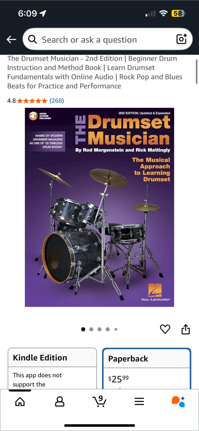 The drumset Musician Level 1 book