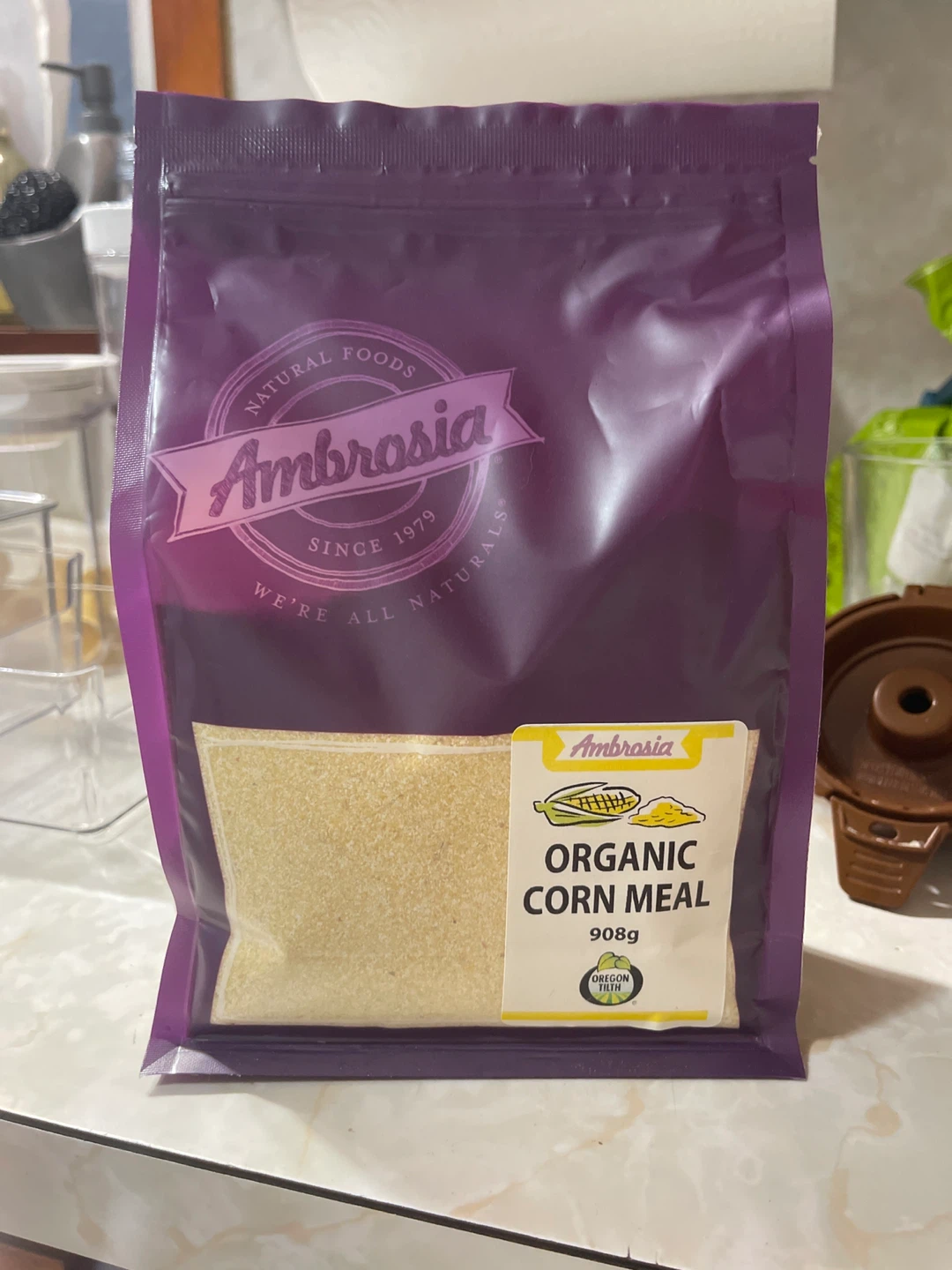 Ambrosia Organic Corn Meal - 908g